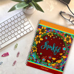 Pretty Floral Thankful Cheerful Inspirivity Planner<br><div class="desc">This pretty Inspirivity Thankful floral customisable planner is the perfect way to stay organised each day. The colourful and inspirational artwork makes a great personalised gift for family, friends, coworkers or teachers. Get one for yourself to stay organised all year long. These planners are great for those who participate in...</div>