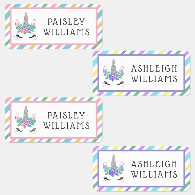 Pretty Floral Unicorn Add Your Name (Group)