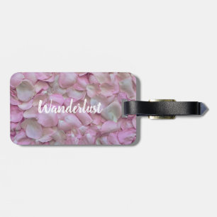 Pretty Floral Wanderlust Quote   luggage tag
