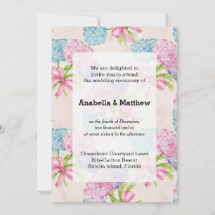 Pretty Floral Wedding Invitation
