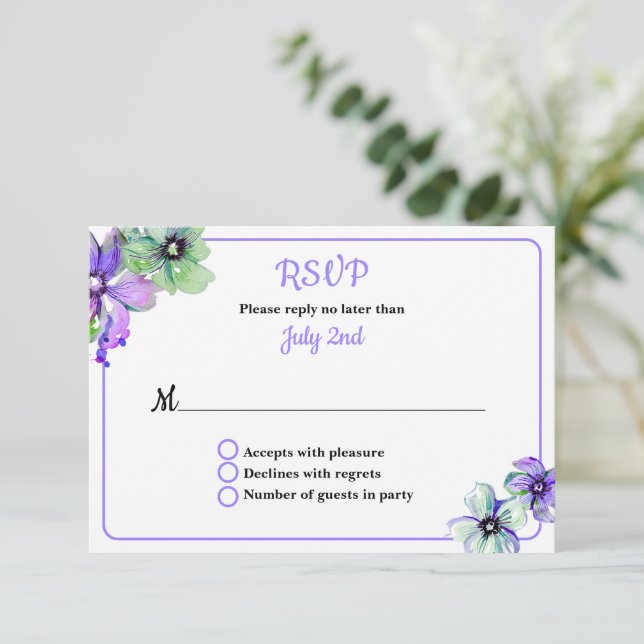 Pretty Floral Wedding Response (Standing Front)
