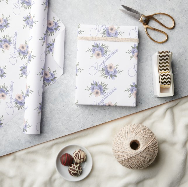 Pretty Floral Wedding Wrapping Paper (Crafts)