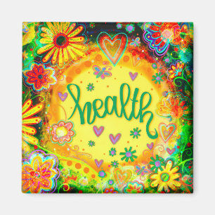 Pretty Floral Yellow Inspiring Inspirivity Magnet