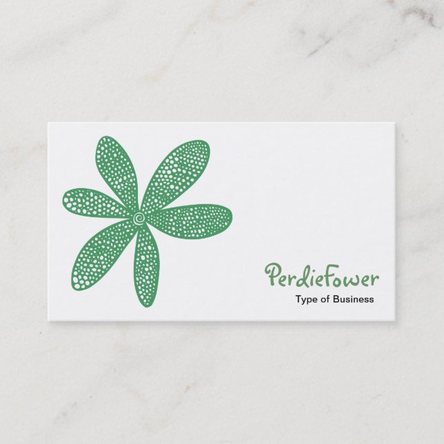 Pretty Flower - Army Green 669966 Business Card (Front)