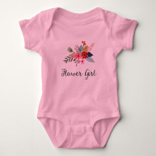 Pretty Flower Bouquet Flower Girl Wedding Baby Bodysuit
