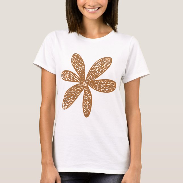 Pretty Flower - Brown T-Shirt (Front)