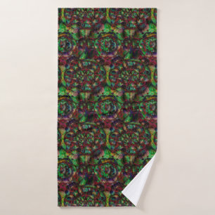 Pretty Flower Burst Abstract Bath Towel