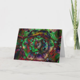 Pretty Flower Burst Abstract Card