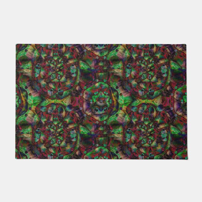 Pretty Flower Burst Abstract Doormat (Front)