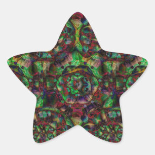 Pretty Flower Burst Abstract Star Sticker