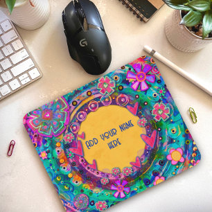 Pretty Flower Custom Name Inspirivity Mousepad