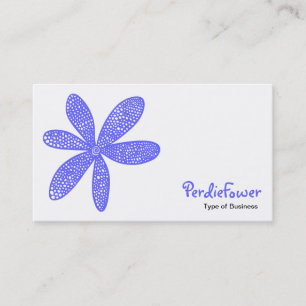 Pretty Flower - Electric Blue 6666FF Business Card