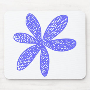 Pretty Flower - Electric Blue Mouse Pad