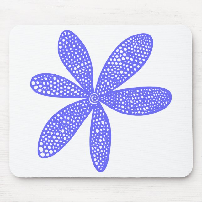 Pretty Flower - Electric Blue Mouse Pad (Front)