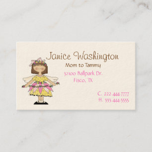 Pretty Flower Fairy Mummy Calling Card