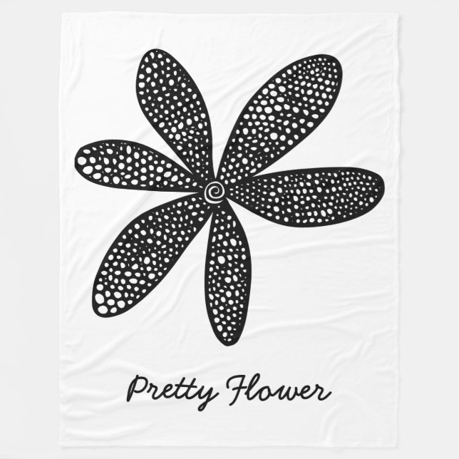 Pretty Flower Fleece Blanket (Front)