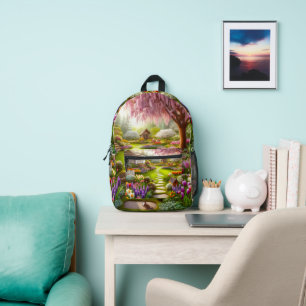 Pretty Flower Garden Printed Backpack