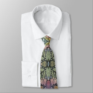 Pretty Flower Garden Watercolor Painting Tie