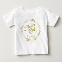 Pretty Flower Girl Gold Filigree Wedding Toddler