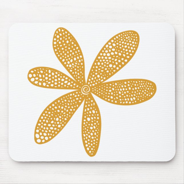 Pretty Flower - Golden Brown Mouse Pad (Front)