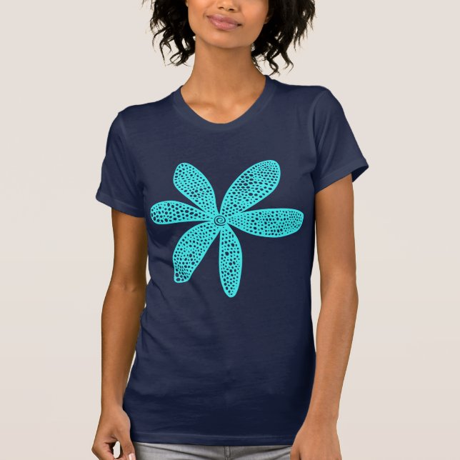 Pretty Flower - Ice Blue T-Shirt (Front)