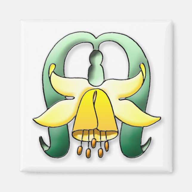 Pretty flower magnet (Front)