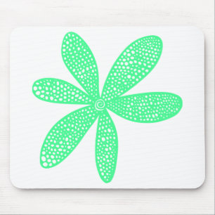 Pretty Flower - Mint Green Mouse Pad