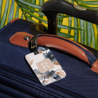 Pretty Flower Monogram Template Personalized Luggage Tag