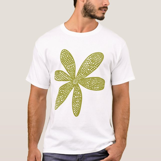 Pretty Flower - Olive T-Shirt (Front)