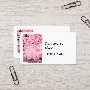 pretty flower pale pink petals on white business card
