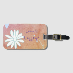 Pretty Flower Pattern Luggage Tag