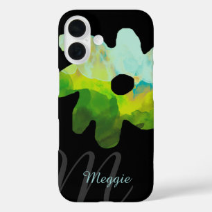 pretty flower personalised iPhone 16 case
