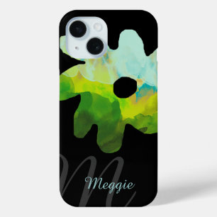 pretty flower personalized iPhone 15 case