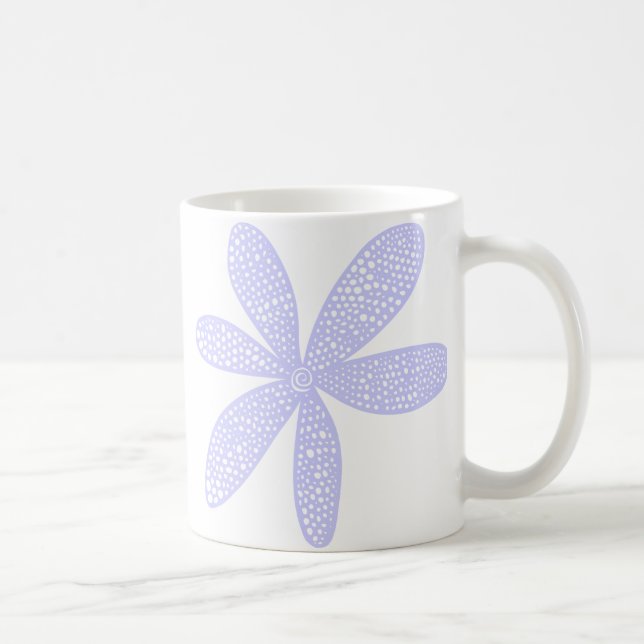 Pretty Flower - Powder Blue Coffee Mug (Right)