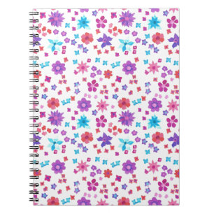Pretty Flower-Power Spiral Notebook or Journal