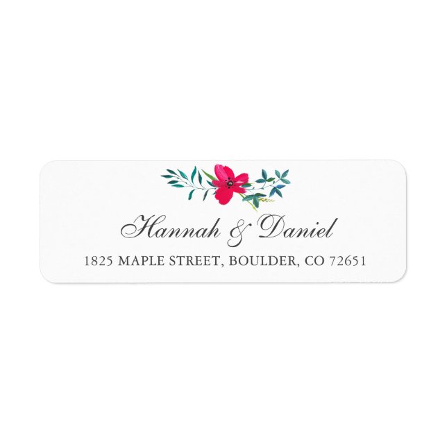 Pretty Flower Return Address (Front)