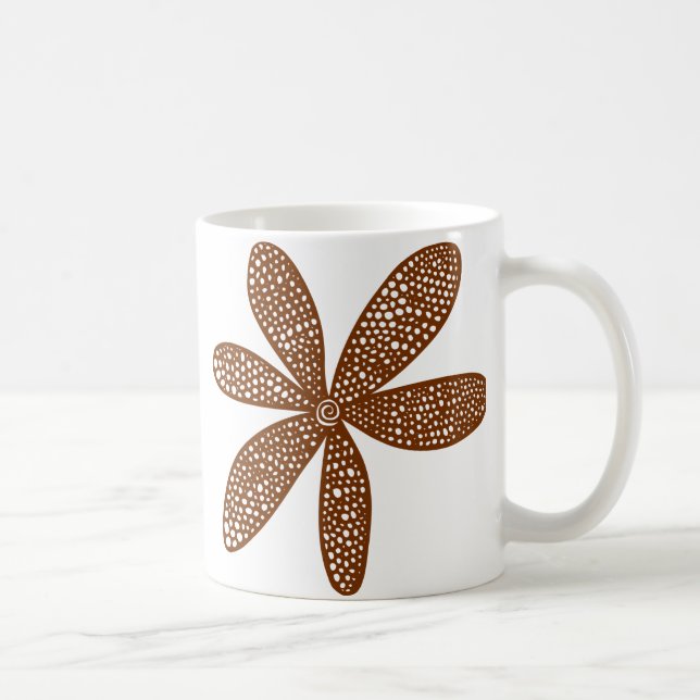 Pretty Flower - Walnut Coffee Mug (Right)