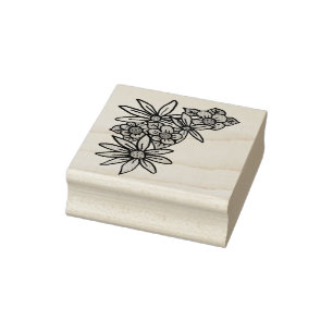 Pretty flowers and daisies Floral Stamp
