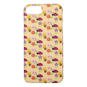 Pretty Flowers Bees and Ladybug Pattern Case-Mate iPhone Case