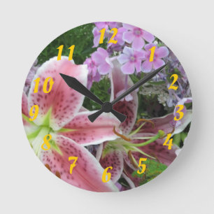 Pretty Flowers Clock