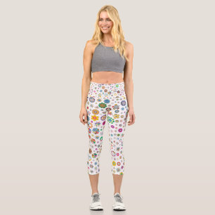 Pretty flowers - colourful Capri Leggings