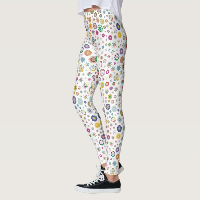 Pretty flowers - colourful leggings (Left)