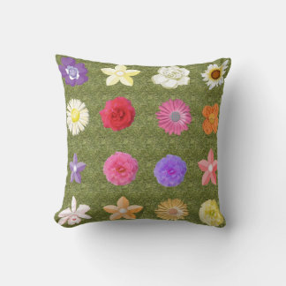 Pretty flowers, colourful rose, daisy, carnation.. cushion