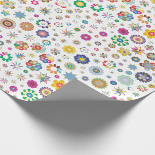 Pretty flowers - colourful wrapping paper