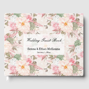 Pretty Flowers Guest Book