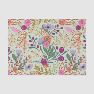 Pretty flowers in bright colours tissue paper