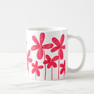 Pretty Flowers - Red Coffee Mug