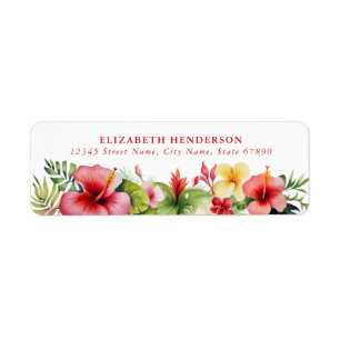 Pretty Flowers Return Address Labels