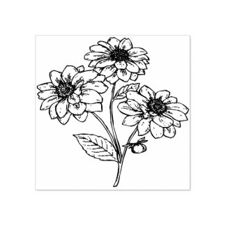Pretty flowers Rubber Stamp