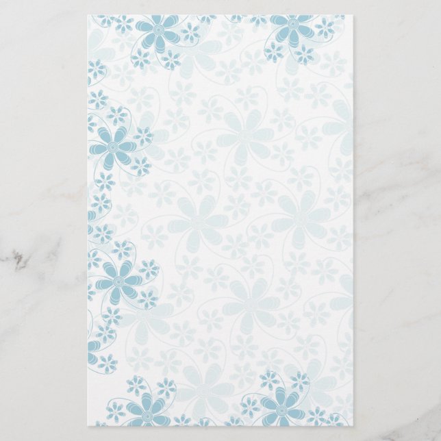 Pretty Flowers Stationery-Floral Stationery (Front)